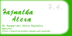 hajnalka alexa business card
